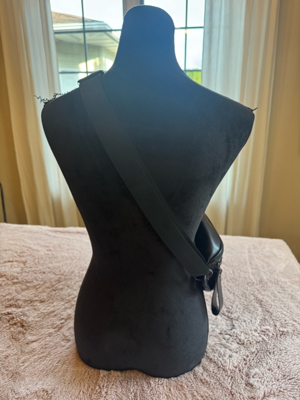 BCBG Black Studded Crossbody Belt Bag - Picture 6 of 6